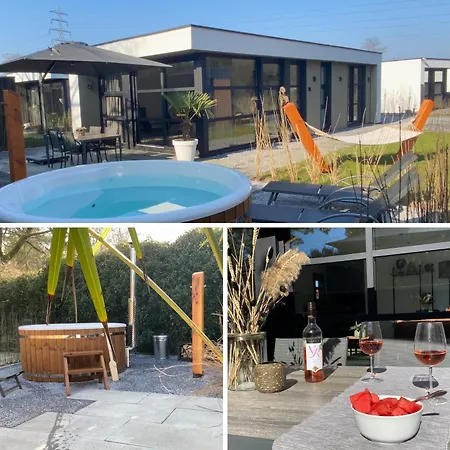 Ferienhaus Luxe 4- Persoons Veluwelodge Met Hottub In Ermelo!